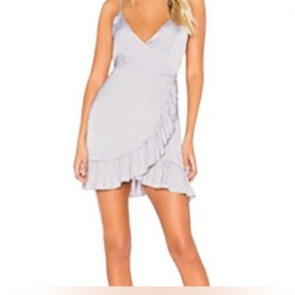 Free People Intimately All My Love Shine Wrap Mini Slip Dress Rust Satin S/M - Picture 12 of 14